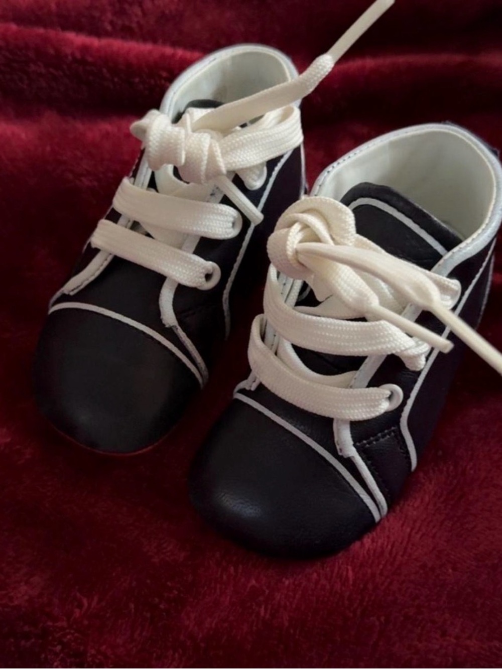 Christian Louboutin Blue and White Baby Walker Sneakers